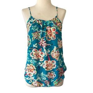 Renee C. Floral Print Tank Halter Top Women’s Medium